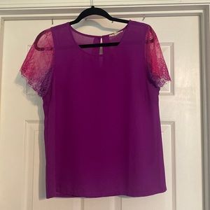 Purple sheer top